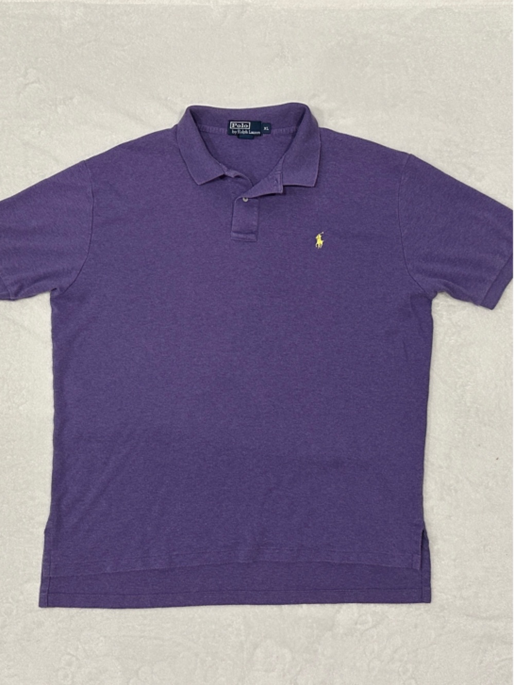Polo by Ralph Lauren Men’s Purple Polo XL Shirt with Yellow Pony